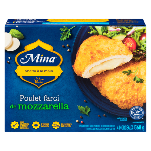 Poulet halal farci au fromage mozzarella mina