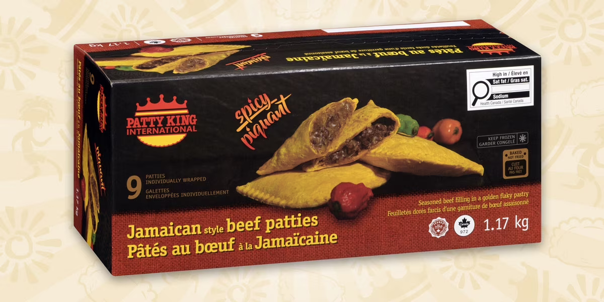 Patty king international pâtés au buf à la jamaïcaine piquant pâtés au buf à la jamaïcaine - epicées 9x