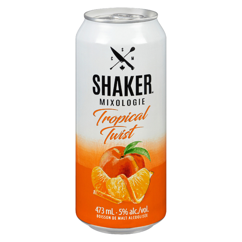 Shaker Tropical Twist Boisson de malt alcoolisée tropical twist en canette 5% alcool 473 ml