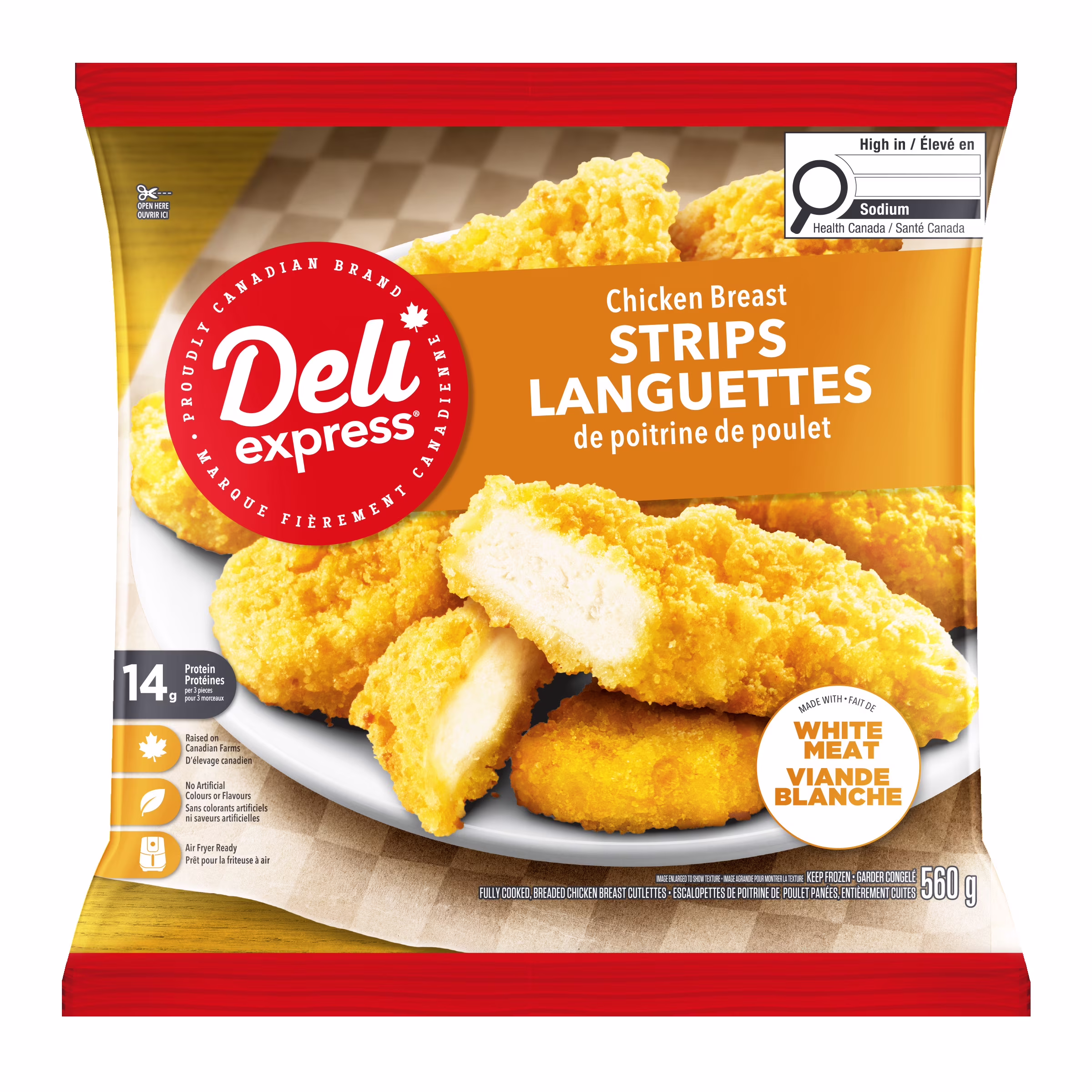 Deli express lanières de poitrine de poulet