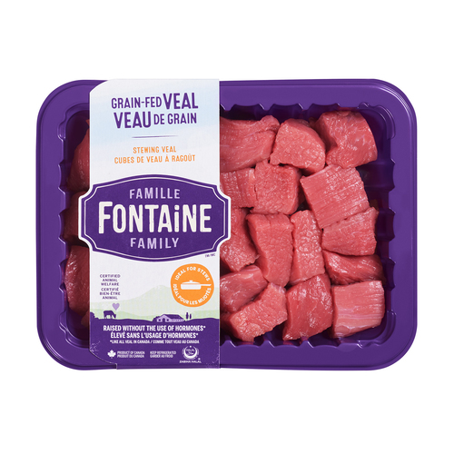 Famille Fontaine Cubes de veau pour ragoût nourri aux grains