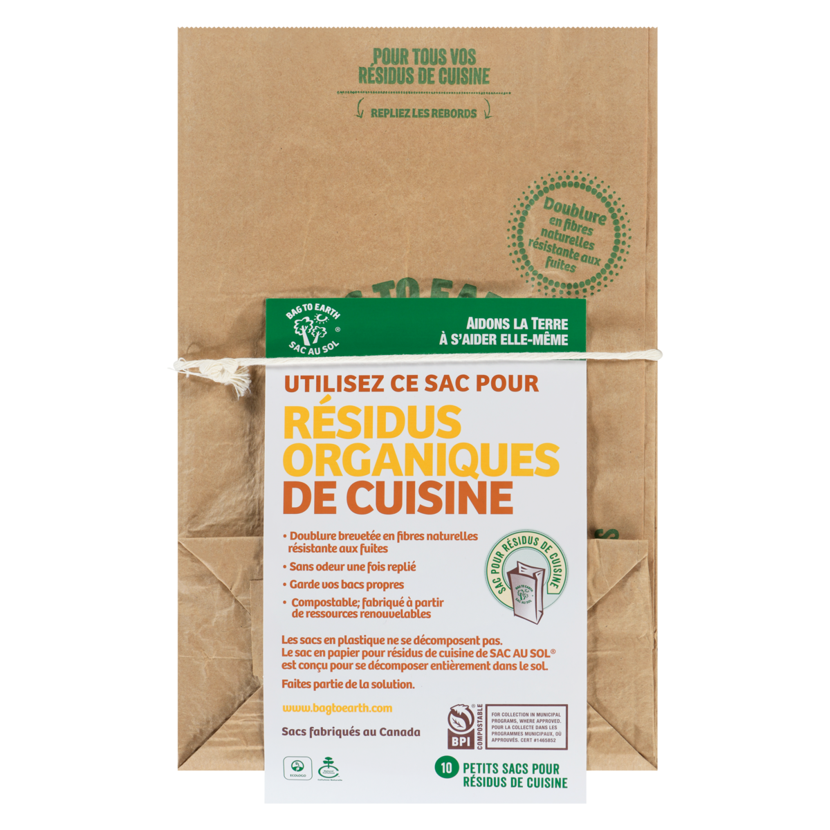Petits sacs pour résidus alimentaires