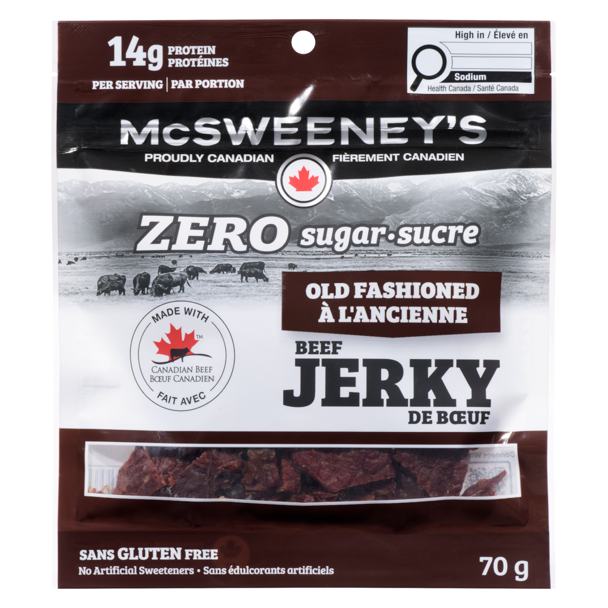 Jerky De Boeuf Zero Sucre À L'Ancienne