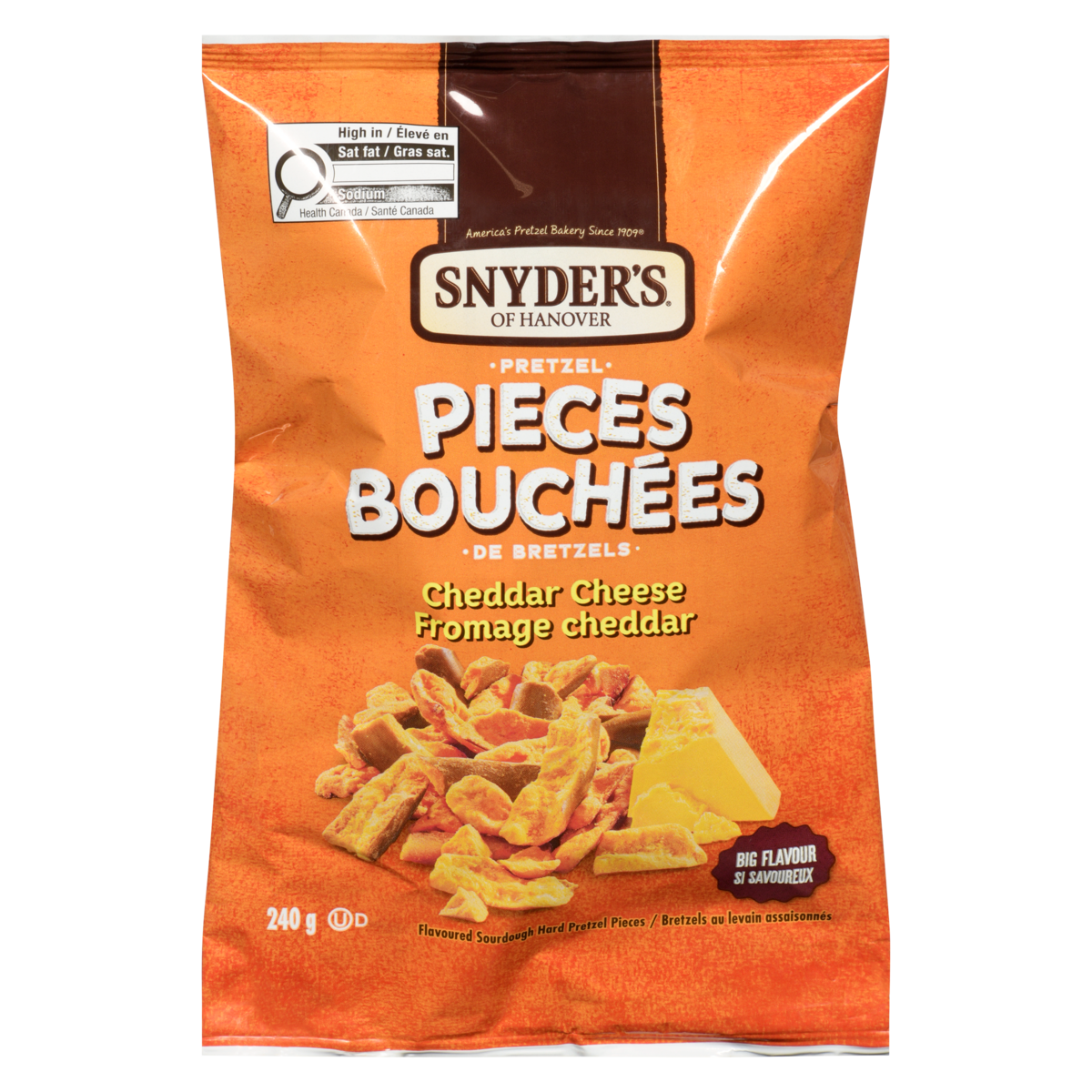 Morceaux de bretzels au cheddar
