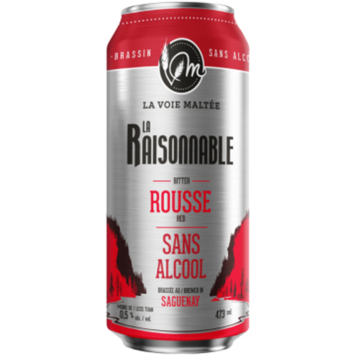 La Voie Maltée La Raisonnable Bière rousse sans alcool 473 ml (canette)