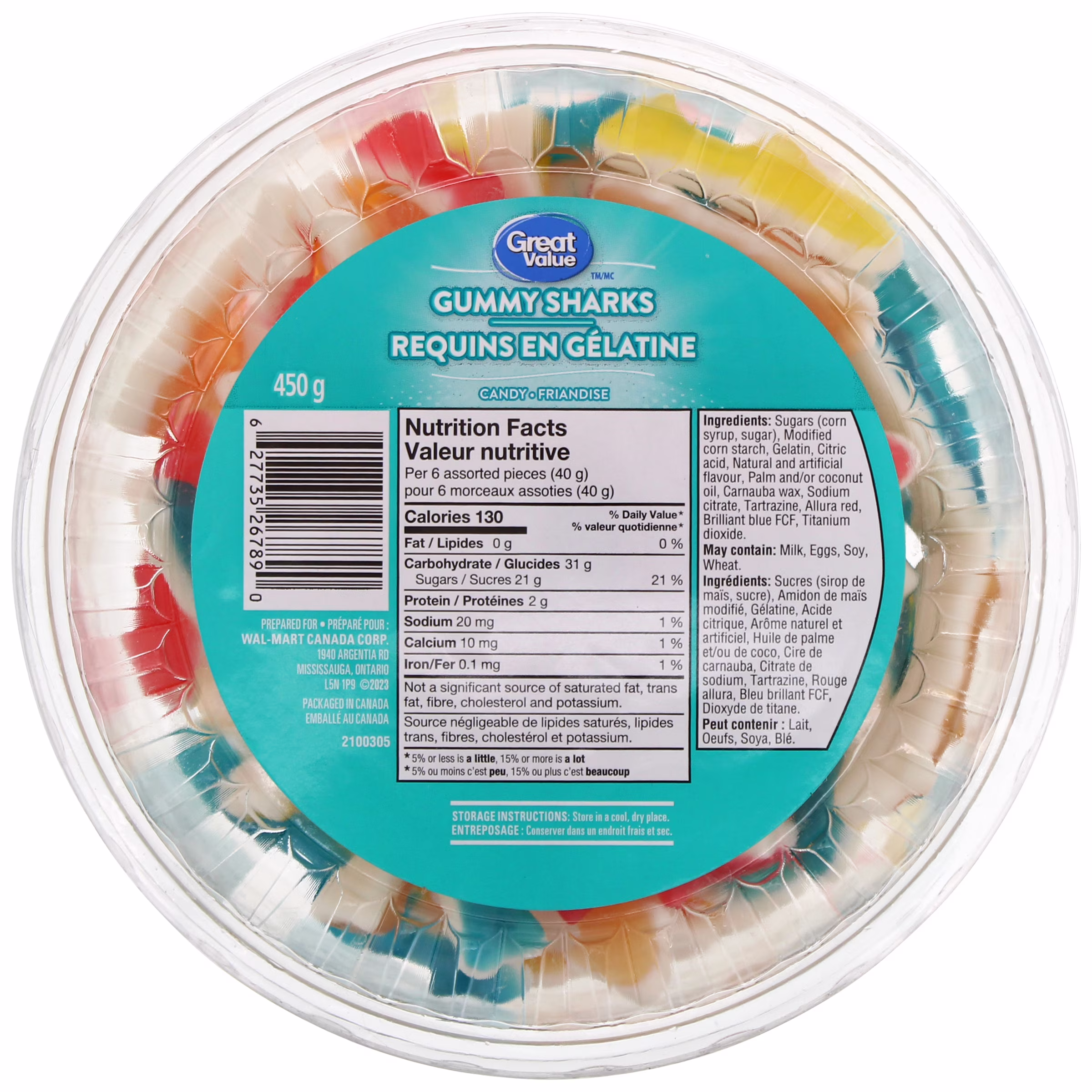 Requins en gélatine great value
