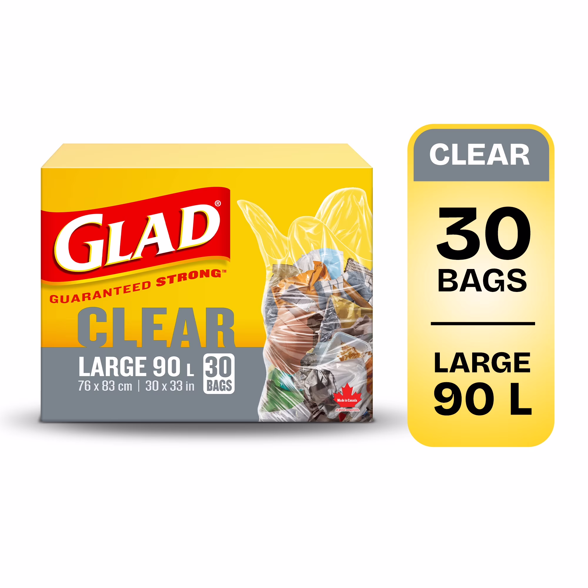 Grands sacs à ordures transparents