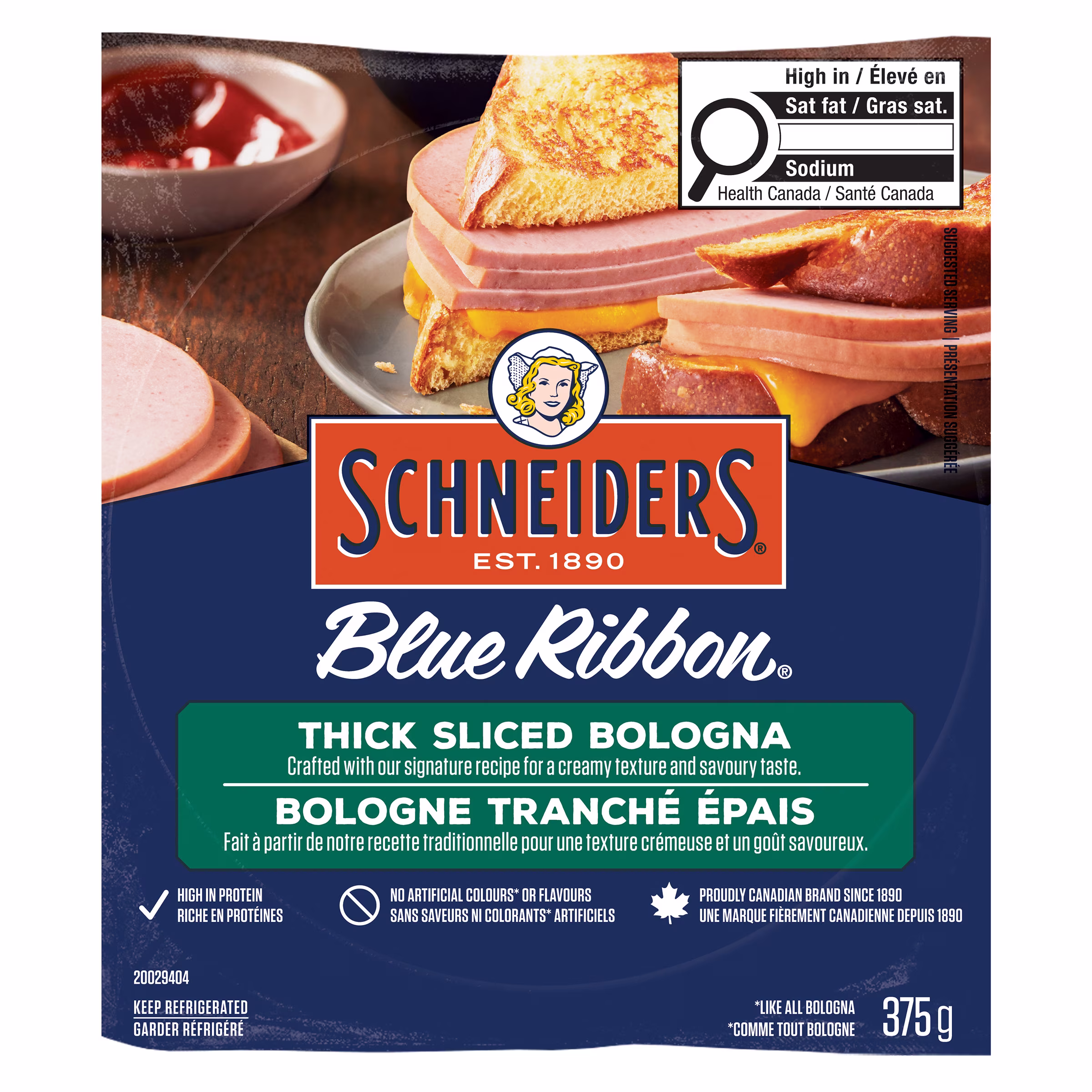 Schneiders bologne tranché épais blue ribbon