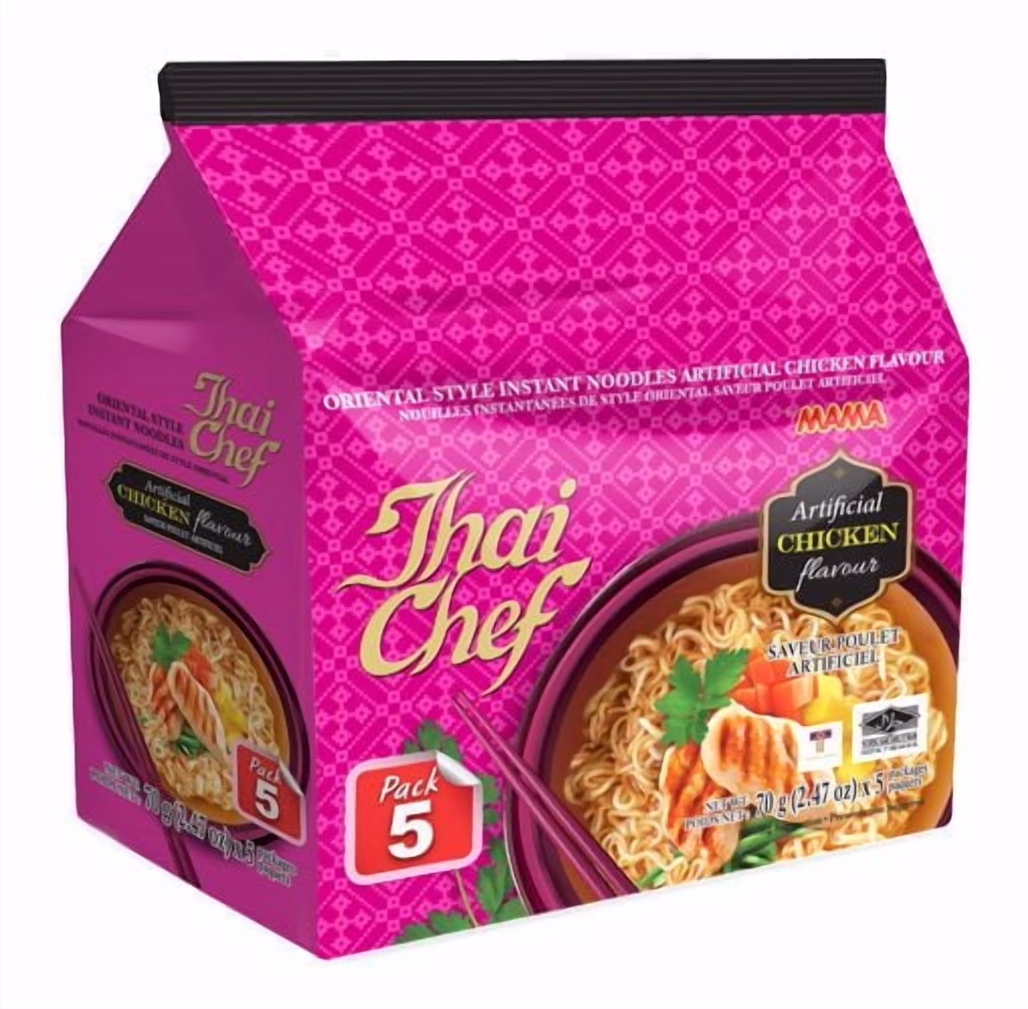 Thai chef nouilles instantanées saveur poulet 5x