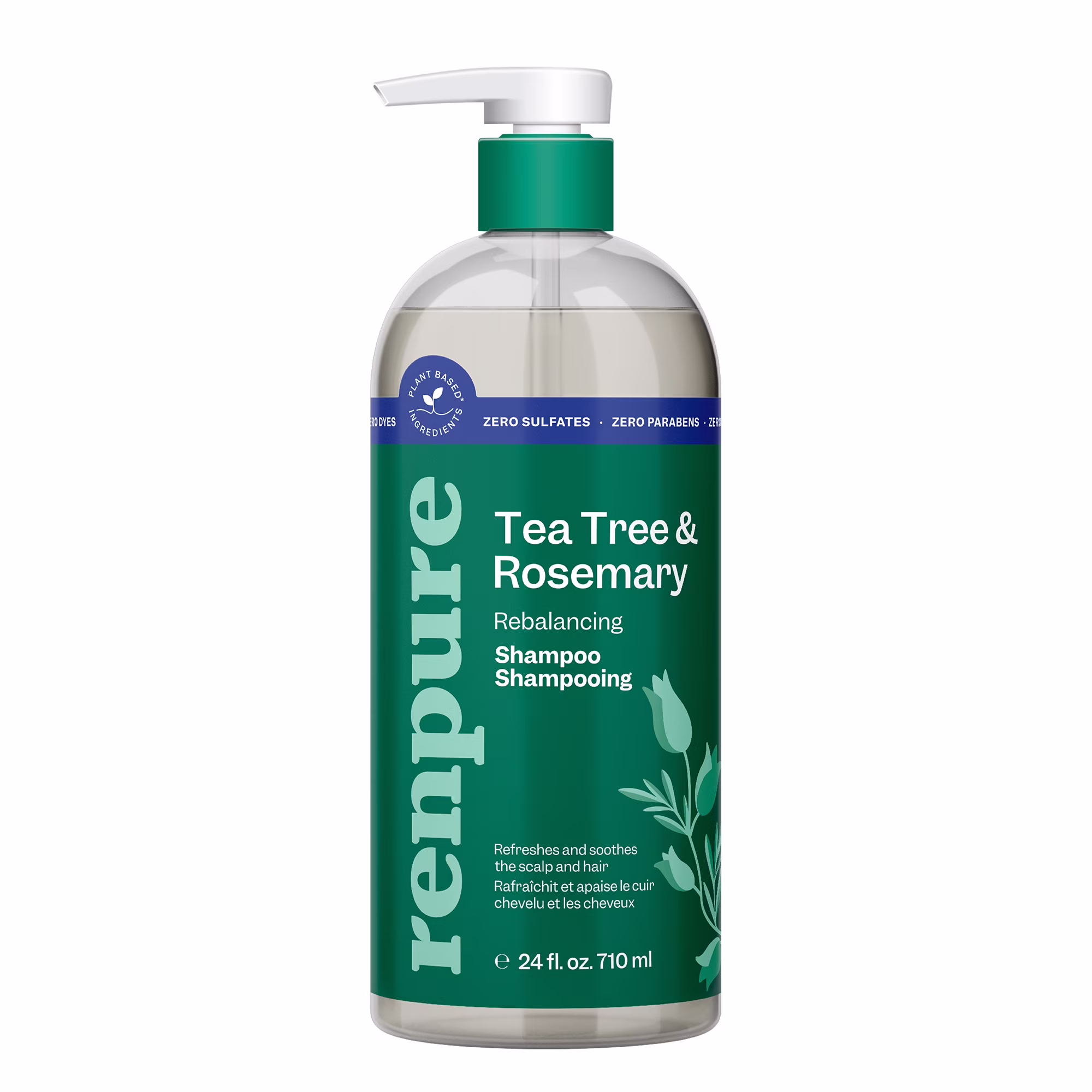 Shampoing au parfum d'arbre à thé et de sauge citronnée