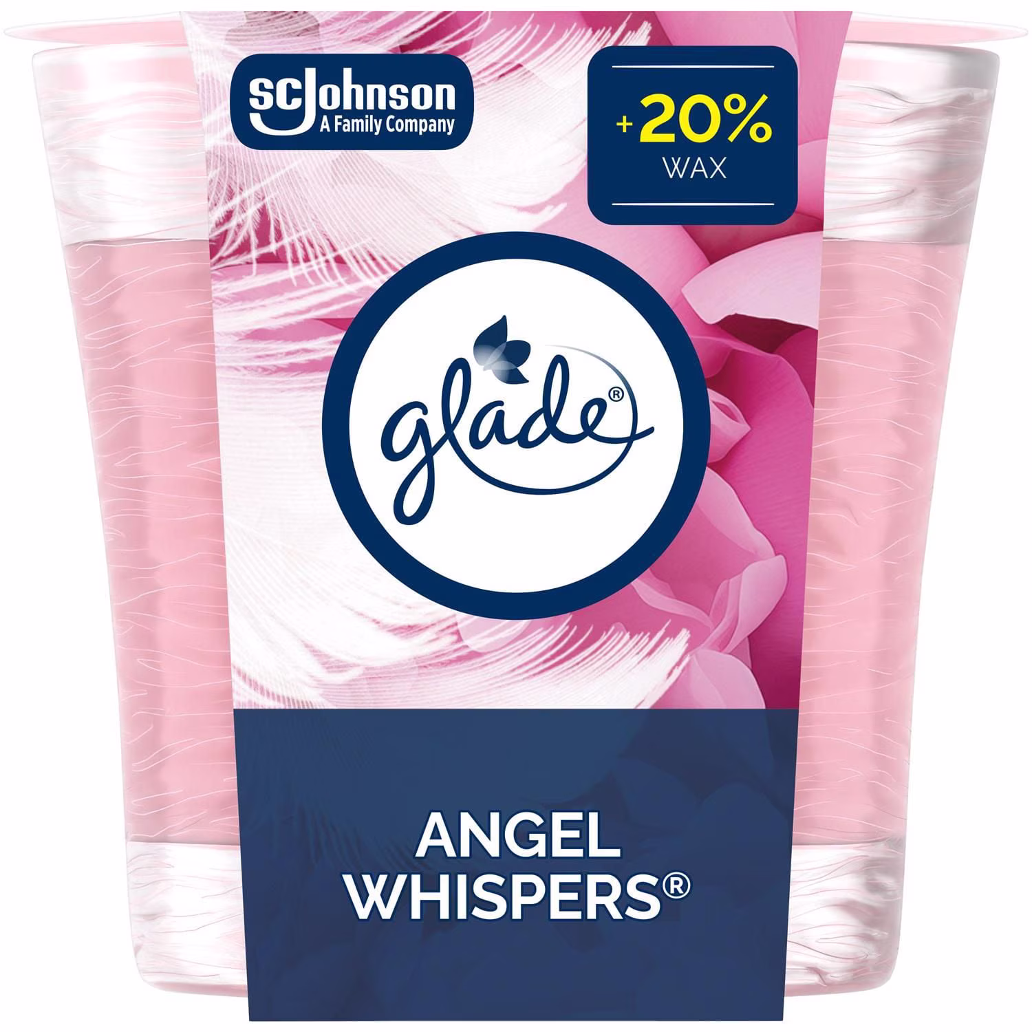 Glade chandelle parfumée. murmures d'ange chandelle à une mèche