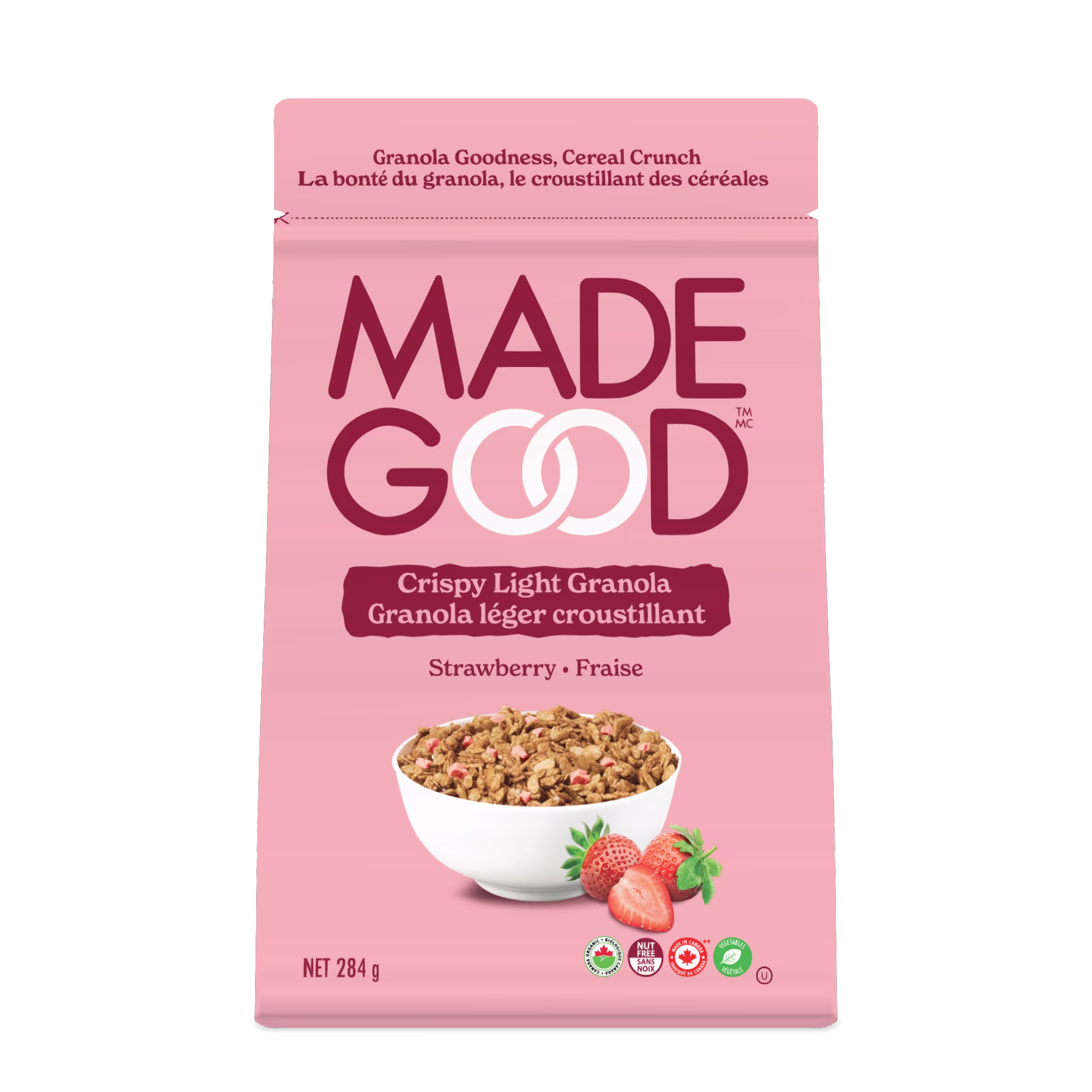 Granola léger croustillant à la fraise
