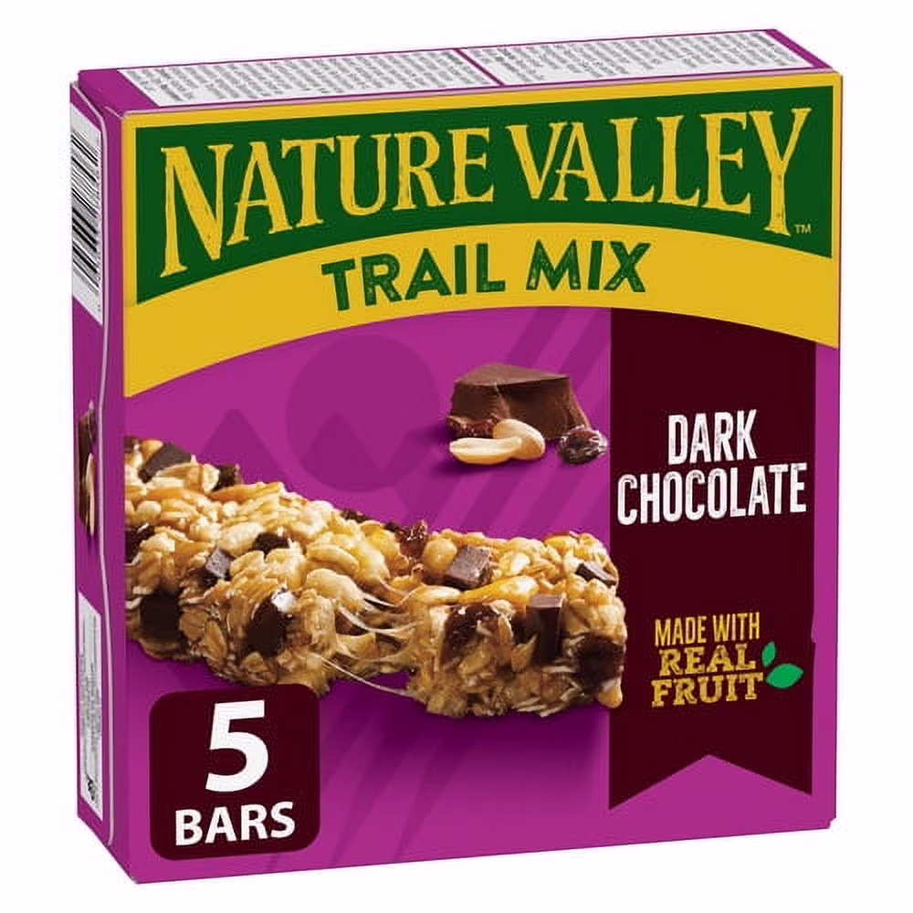 Granola Tendres Mélange du Randonneur, Chocolat Noir, 5 Barres