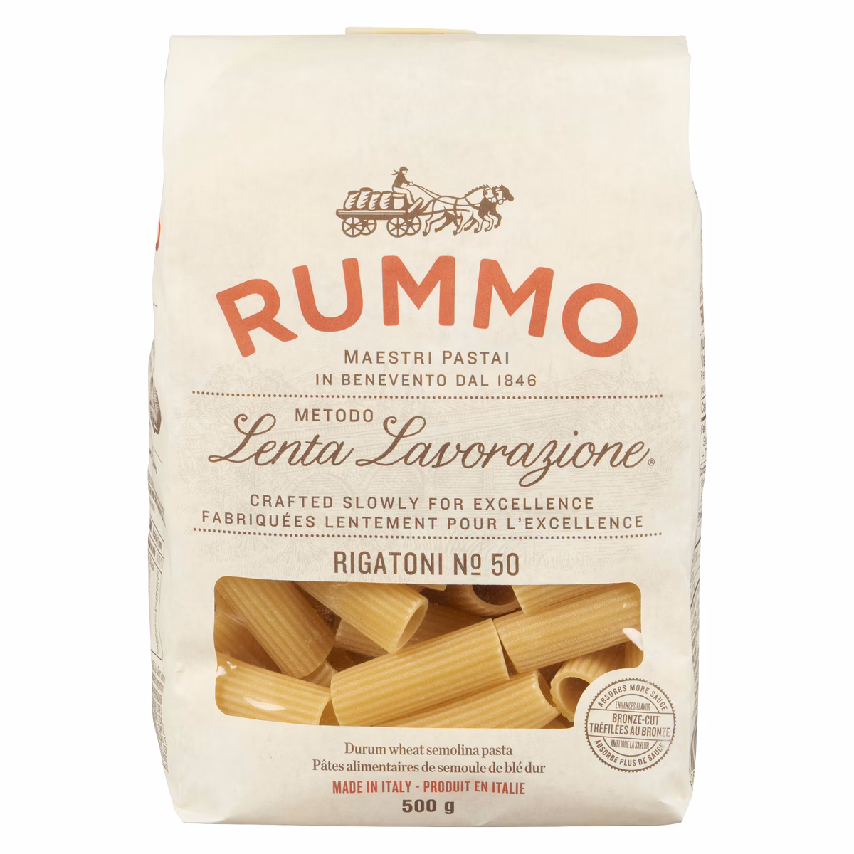 Rigatoni N 50 Pâtes Alimentaires De Semoule De Blé Dur