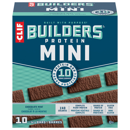 Builders Barres protéinées mini chocolate et menthe 10 x 34 g