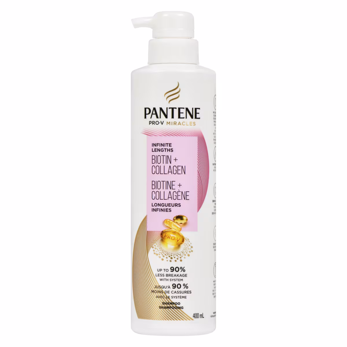 Shampooing sans sulfate Biotine + collagène Longueurs infinies Pro-V Miracles