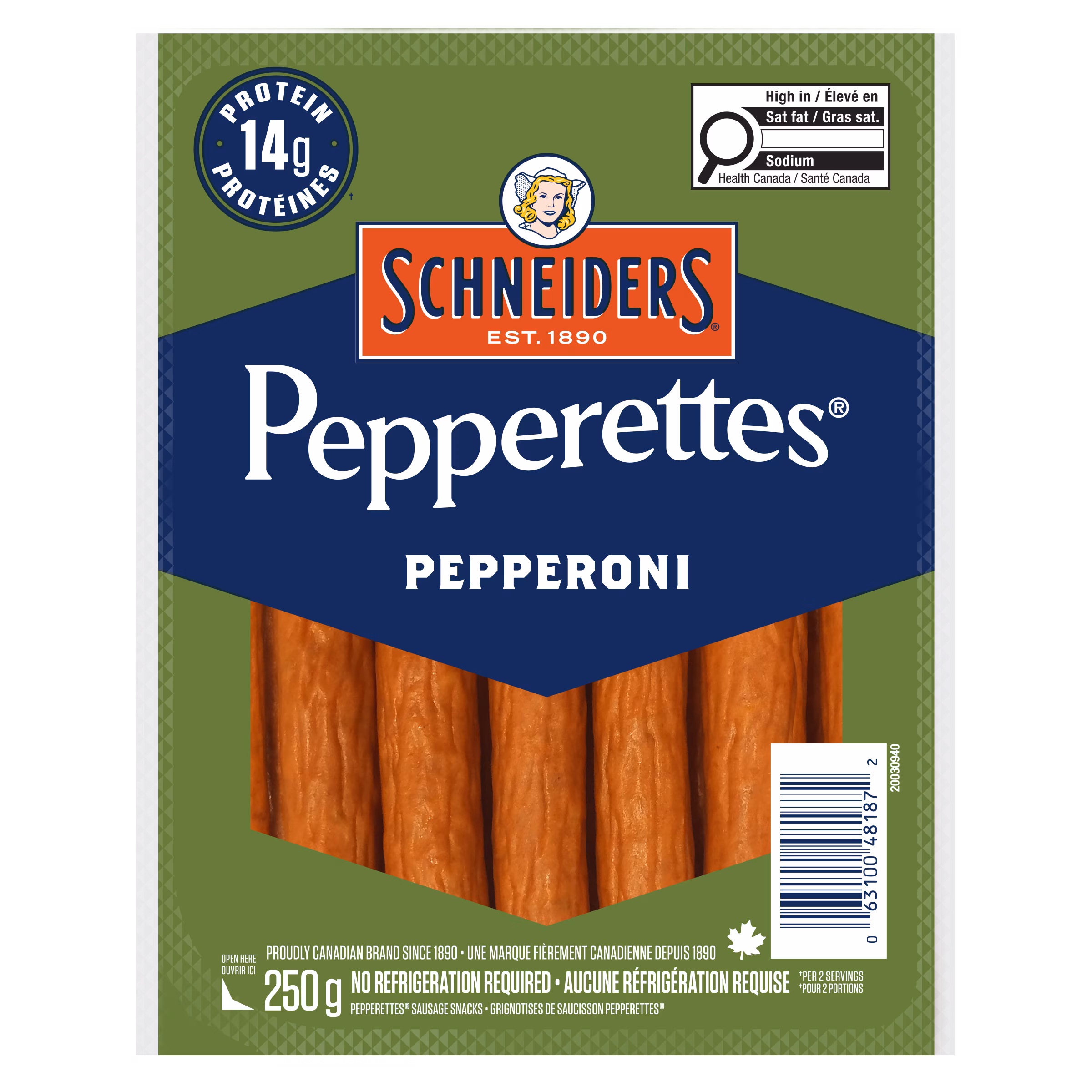 Schneiders bâtonnets de saucisson pepperoni pepperettes