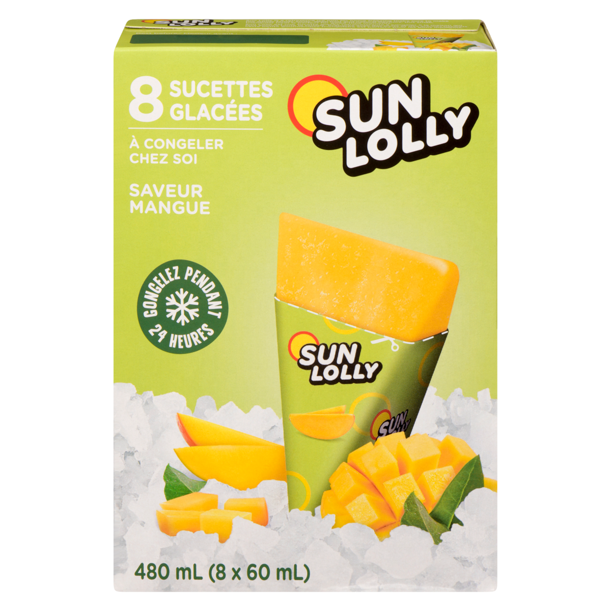 Sucettes glacées saveur mangue