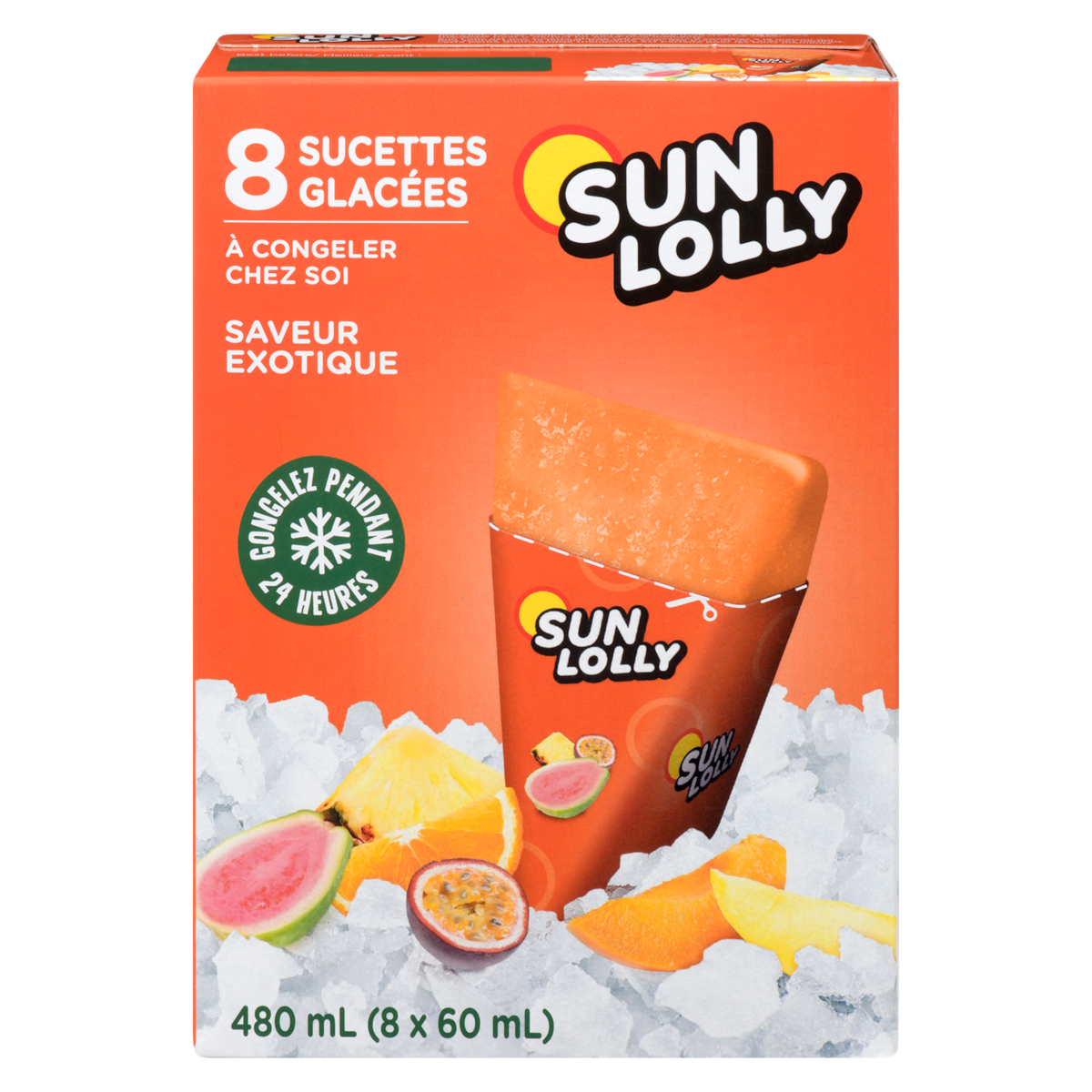 Sucettes glacées saveur exotique