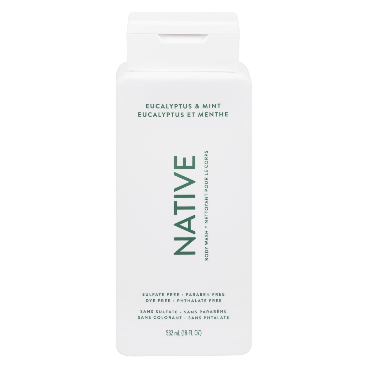 Nettoyant pour le corps Eucalyptus et menthe sans sulfate, sans parabènes