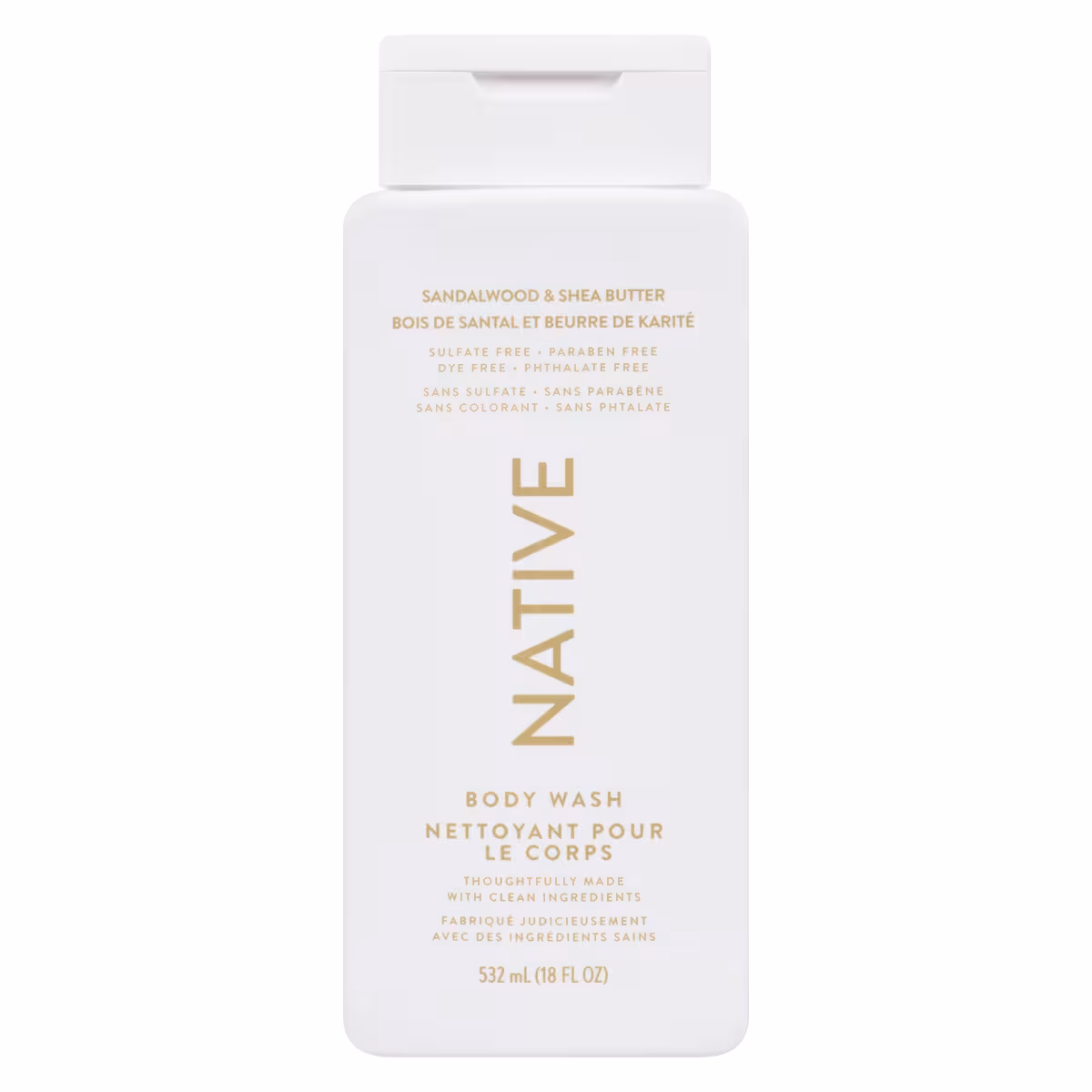 Nettoyant pour le corps, bois de santal et beurre de karité