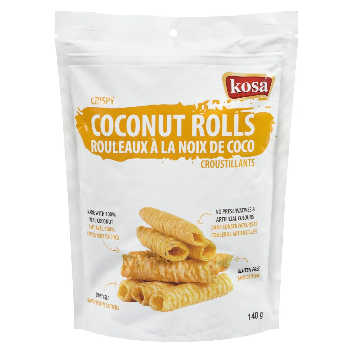 Rouleaux à la noix de coco croustillants