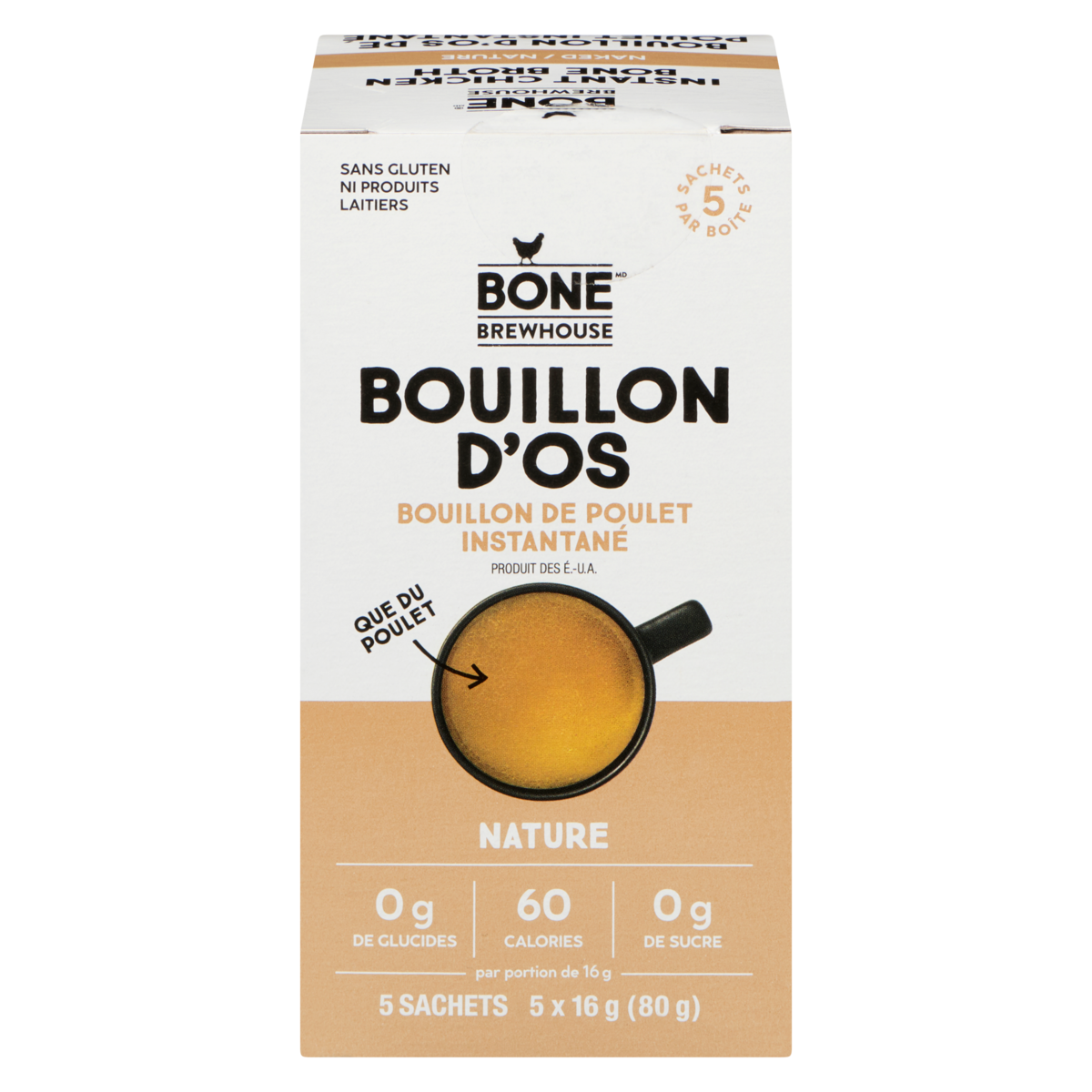 Bouillon D'Os De Poulet Instantané Nature