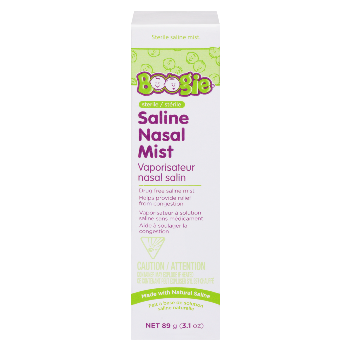 Vaporisateur nasal salin à base de solution saline naturelle