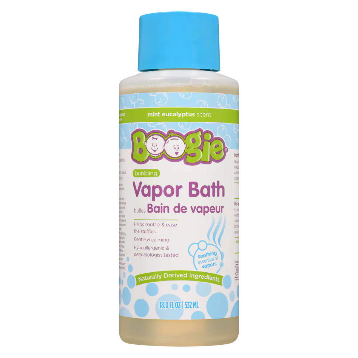 Bulles bain de vapeur parfumé à l'eucalyptus et à la menthe