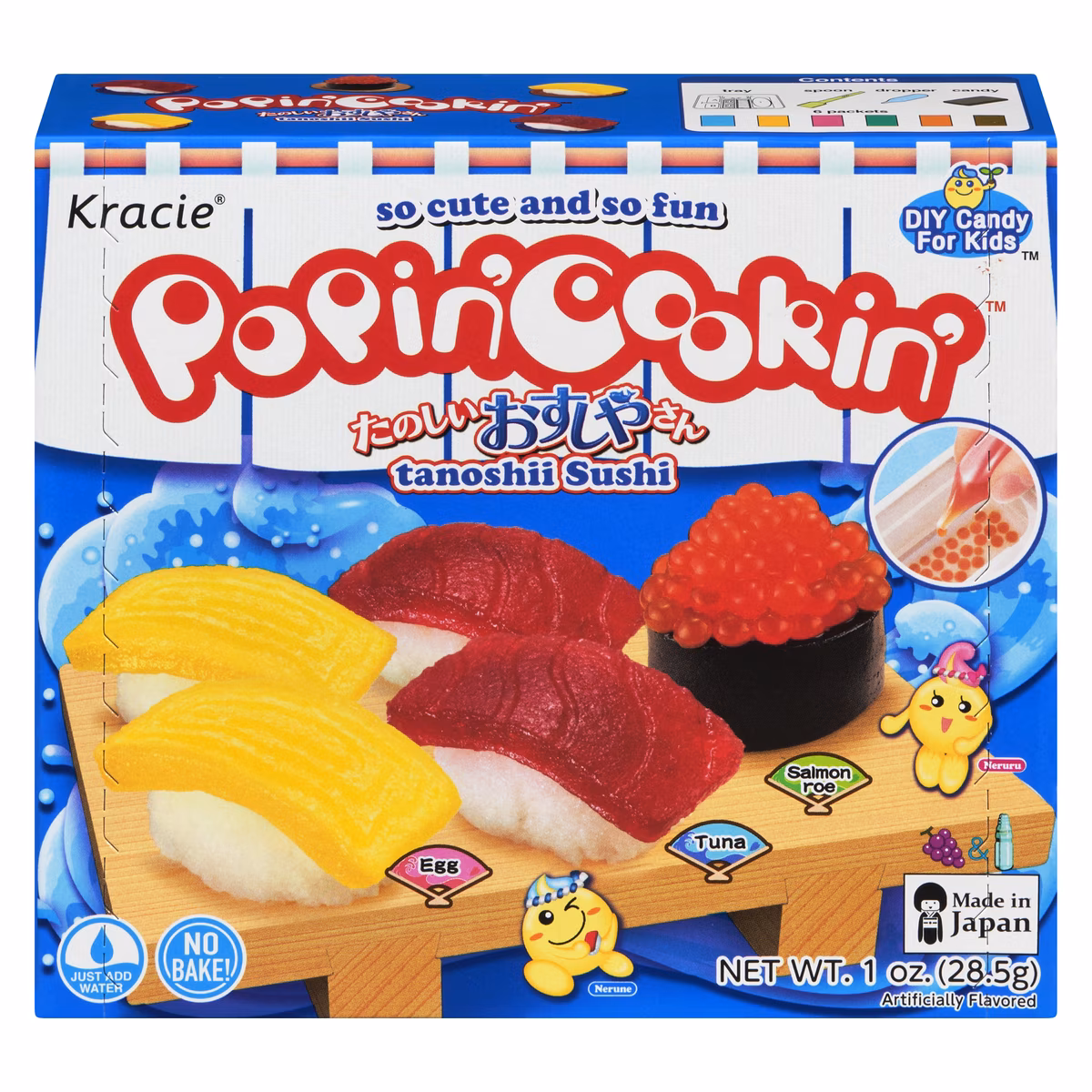 Popin' cookin' diy candy for kids tanoshii sushi