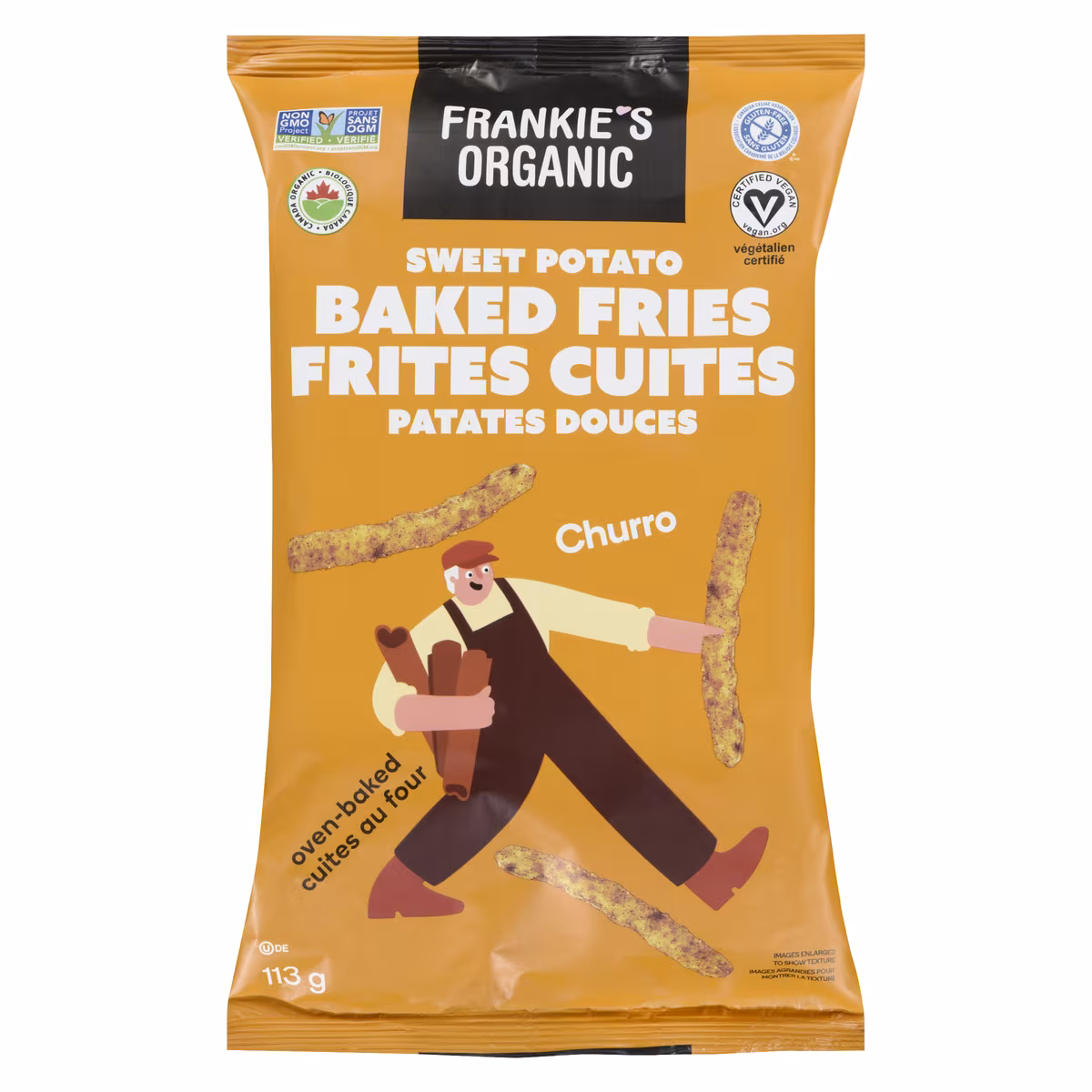 Frites patate douce biologiques churro