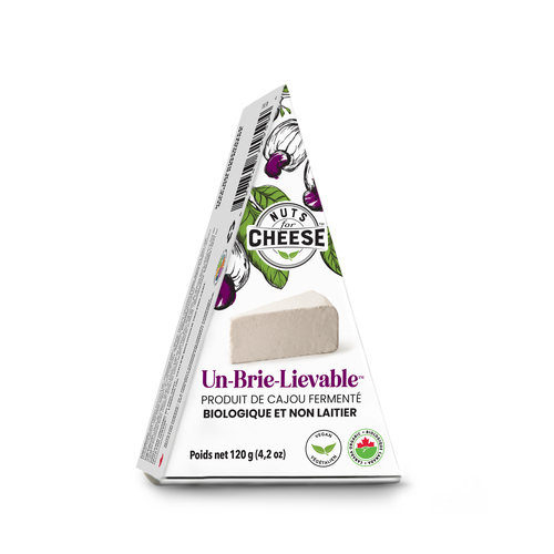 Produit de cajou fermenté style froamge brie non laitier biologique