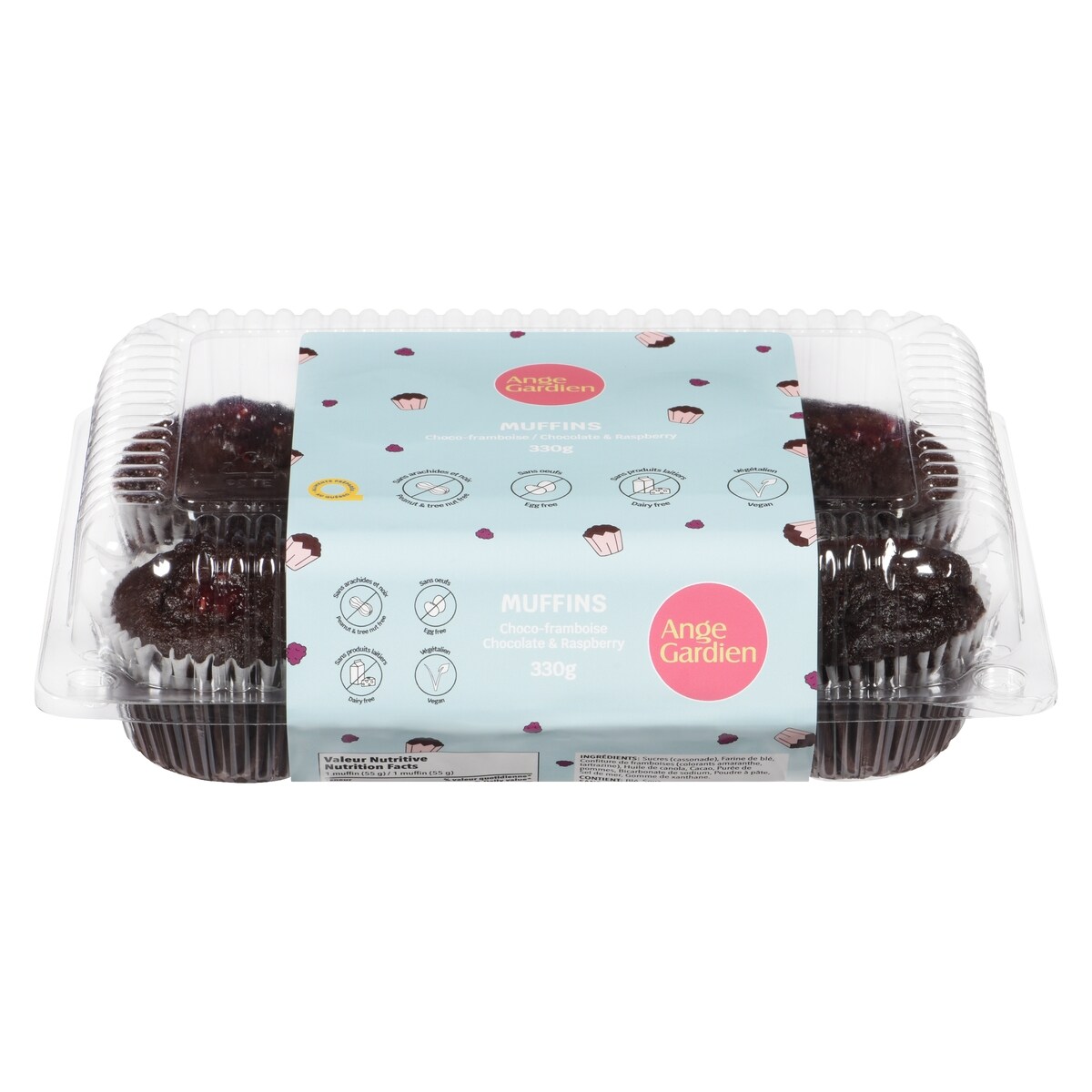 Muffins chocolat et framboises angd