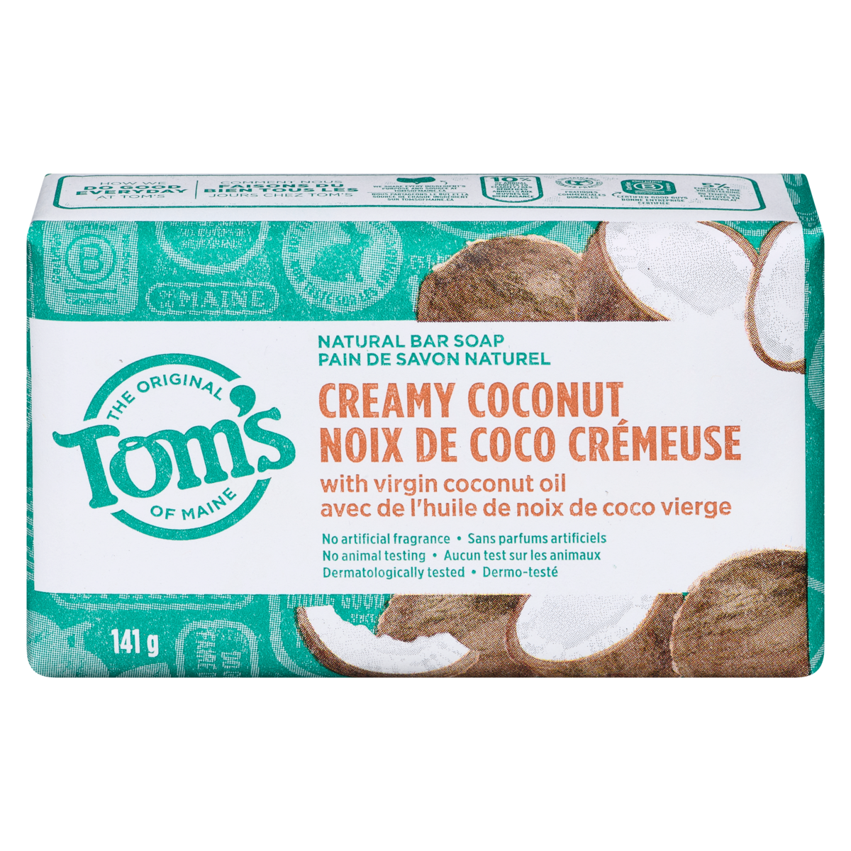 Pain de savon naturel noix de coco crémeuse