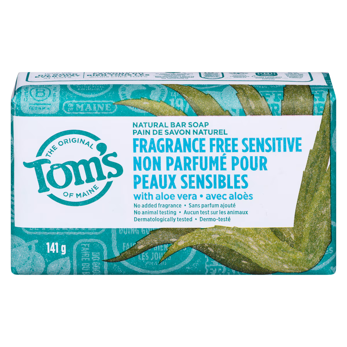 Pain de savon naturel non parfumé pour peaux sensibles