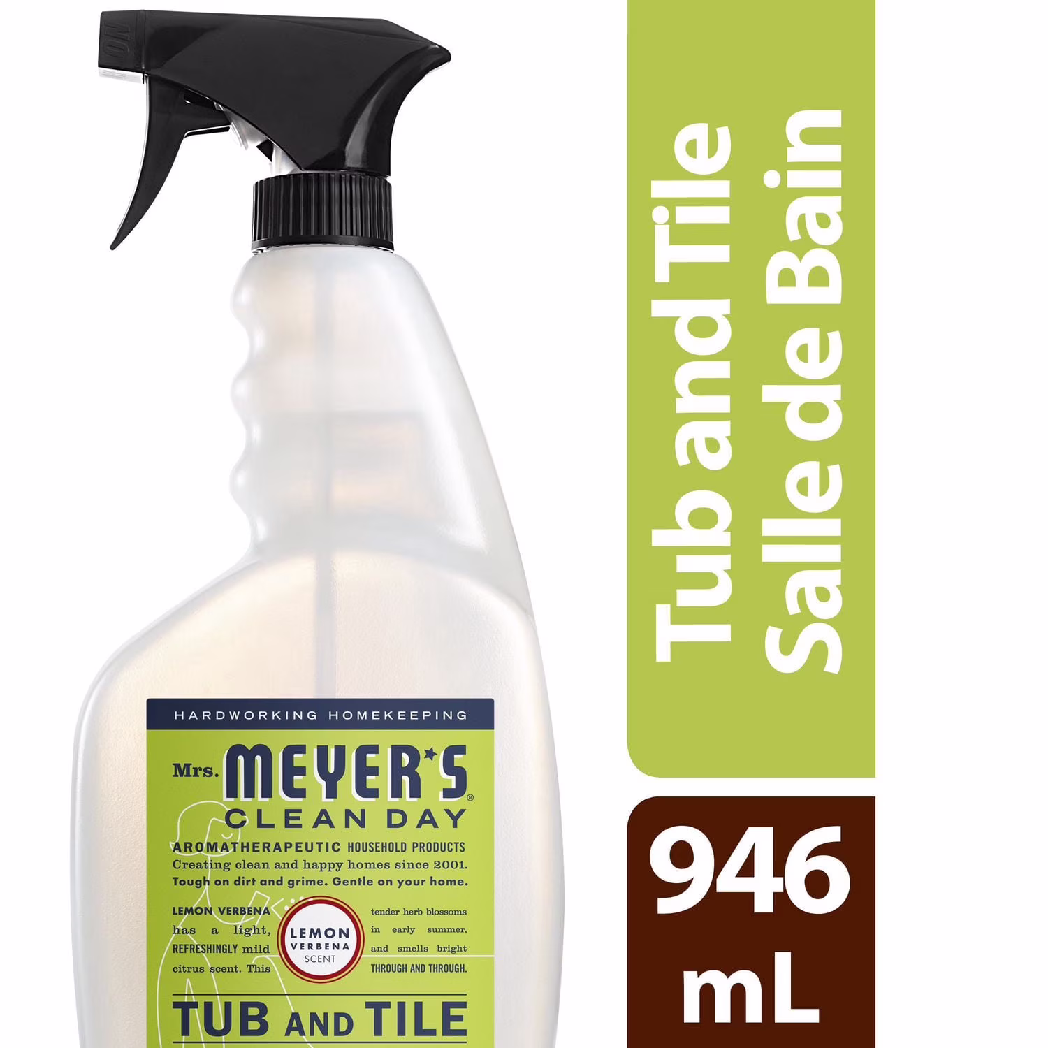 Mrs. meyers clean day bain baignoire & nettoyant pour carreaux. citron verveine.