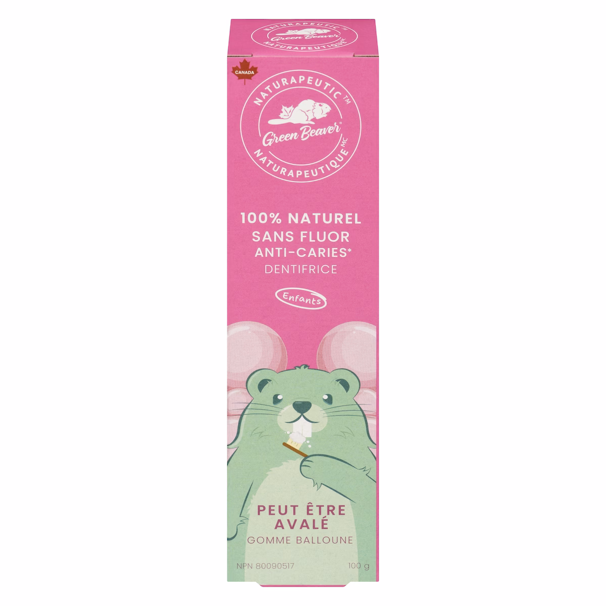 Dentifrice pour enfants, gomme balloune