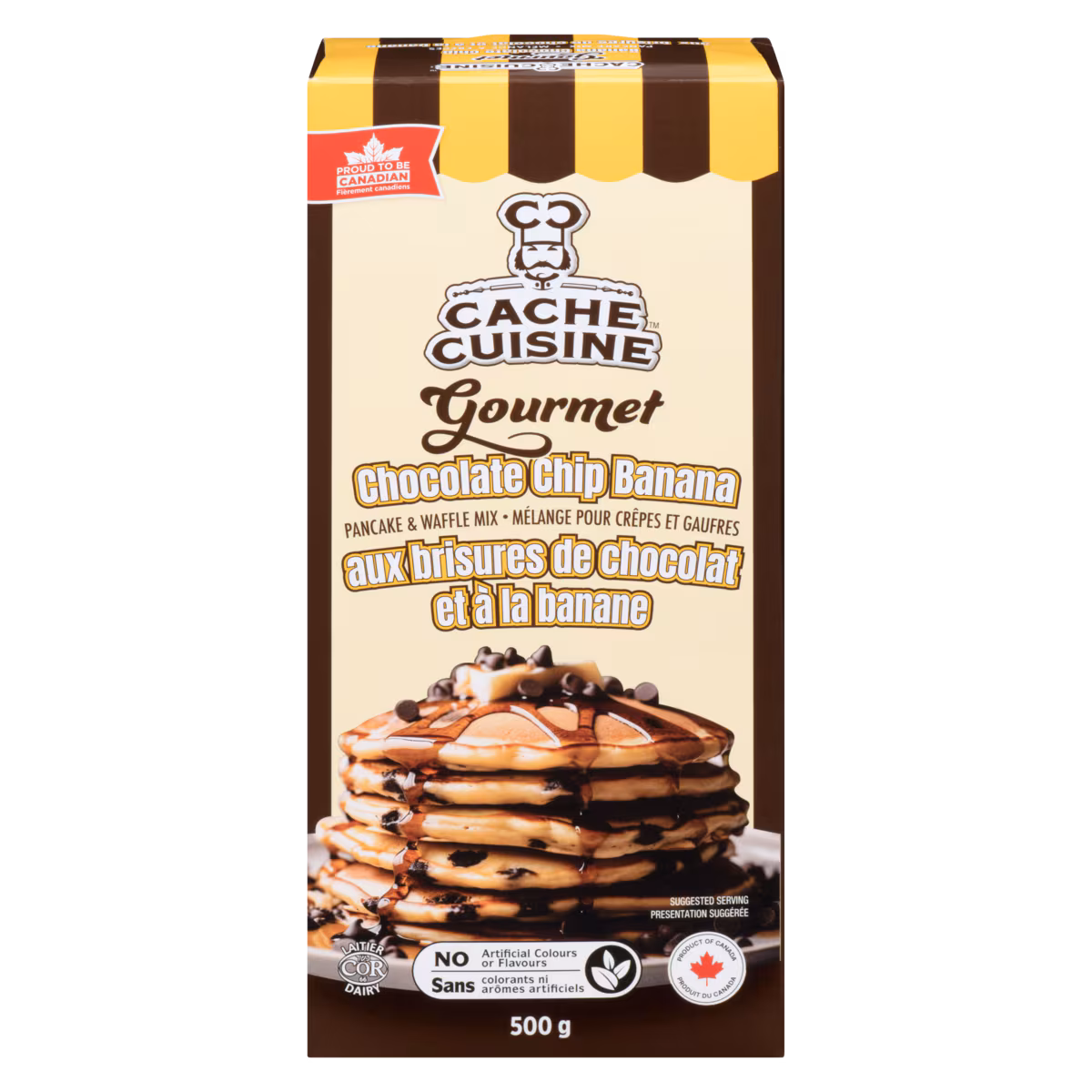 Mélange pour crêpes et gaufres aux brisures de chocolat et à la banane