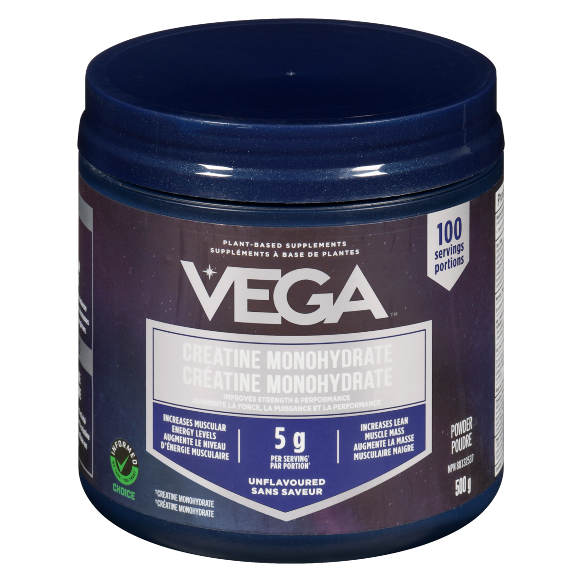 Créatine monohydrate poudre sans saveur