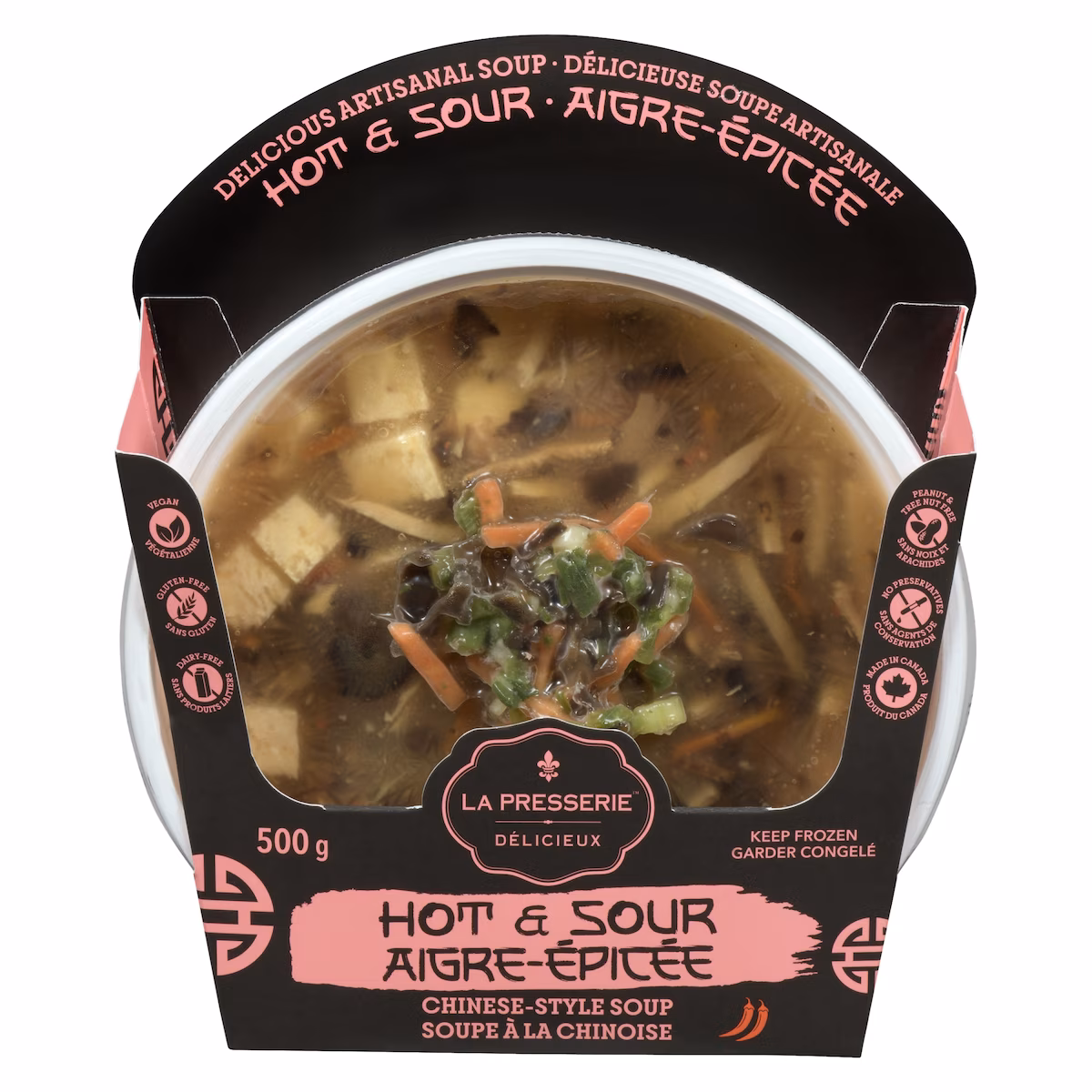 Soupe à la chinoise aigre-épicée