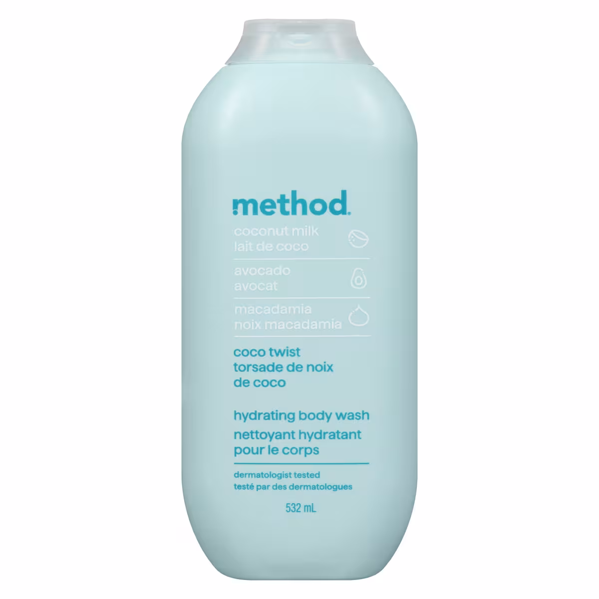 Nettoyant hydratant pour le corps torsade de noix de coco