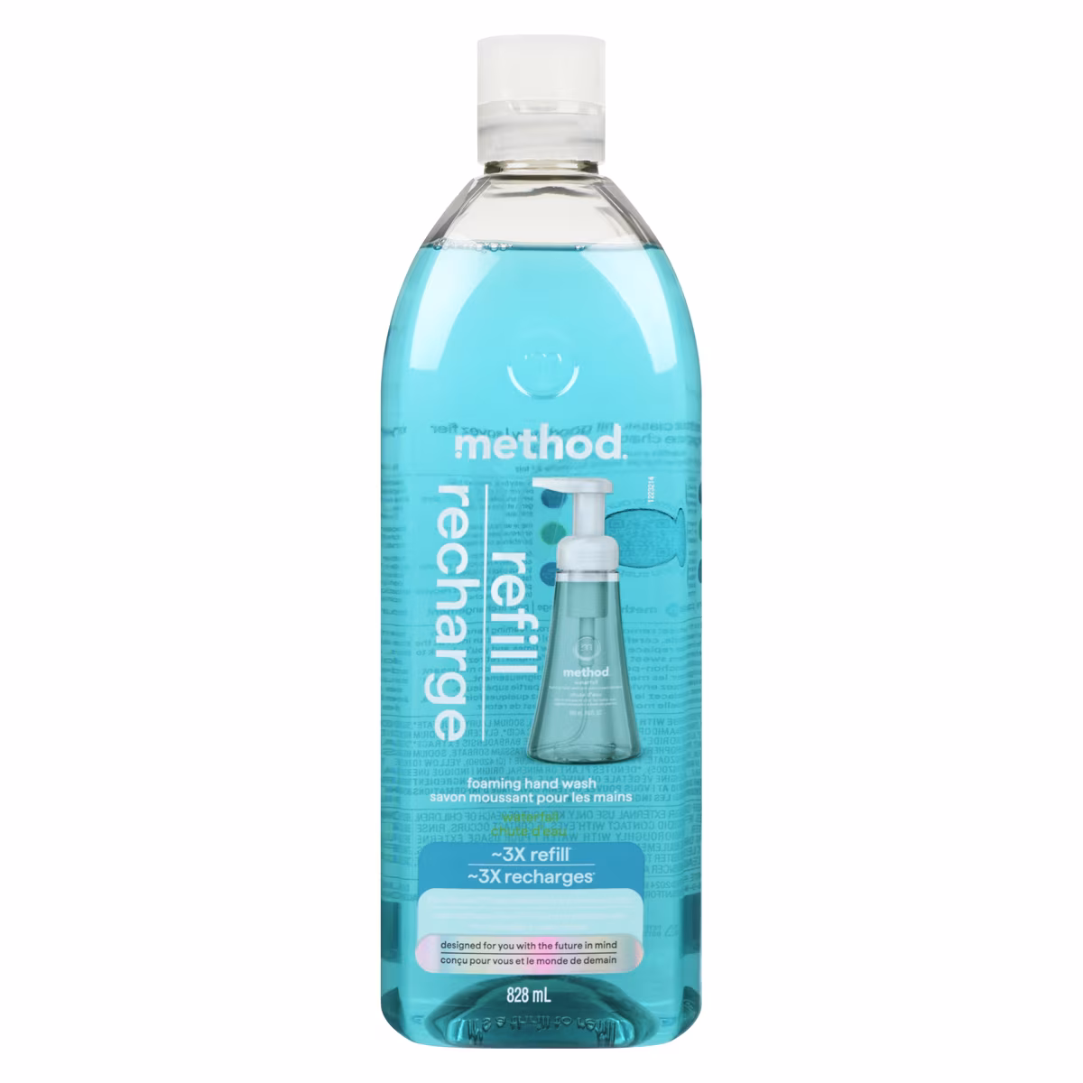 Savon moussant pour les mains recharge chute d'eau