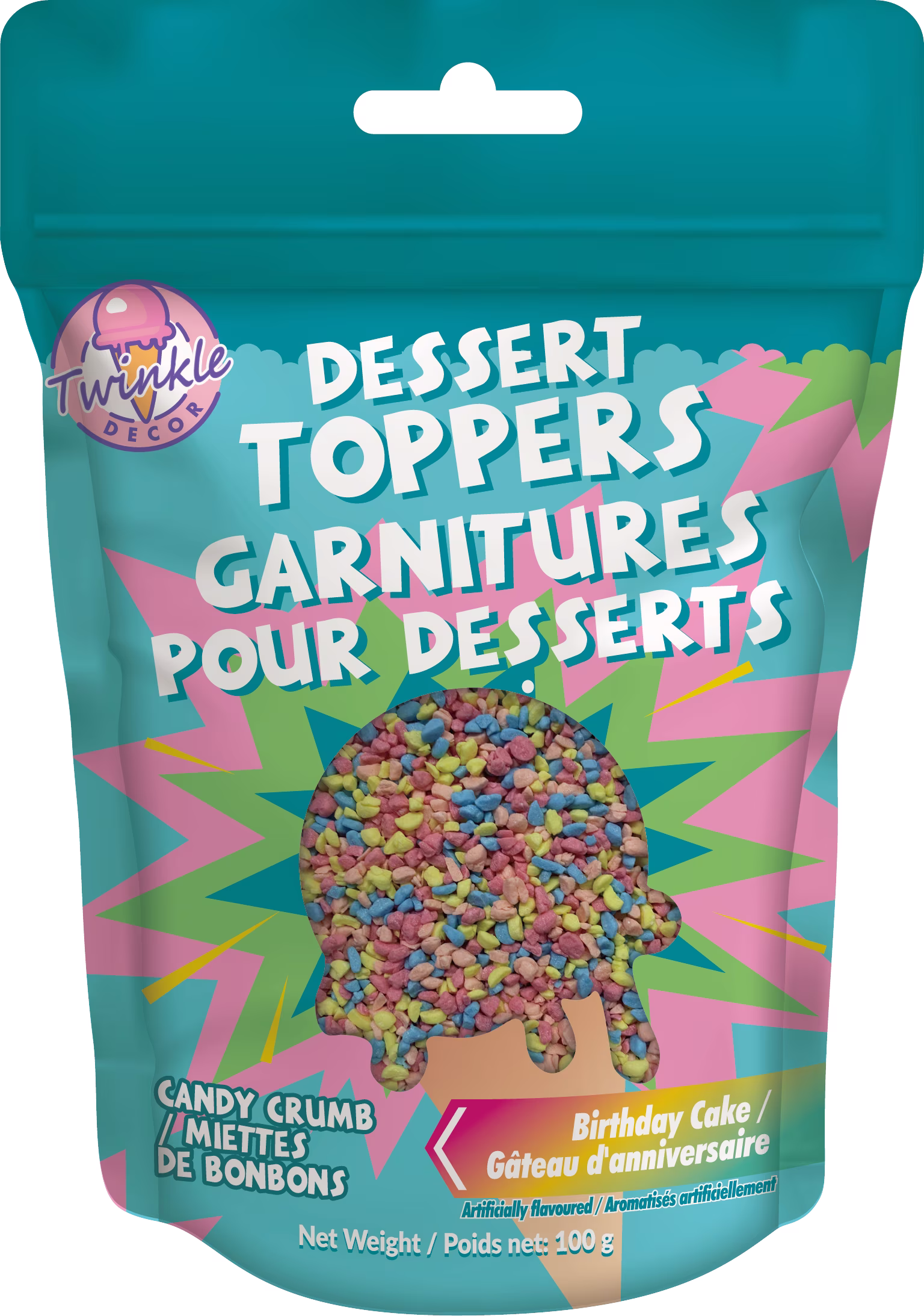 Garnitures pour desserts Miettes de bonbons Gâteau d'anniversaire
