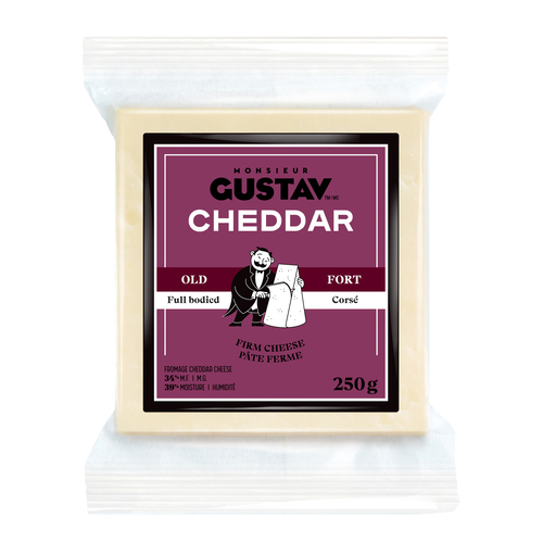 Monsieur Gustav Fromage cheddar fort blanc 250 g