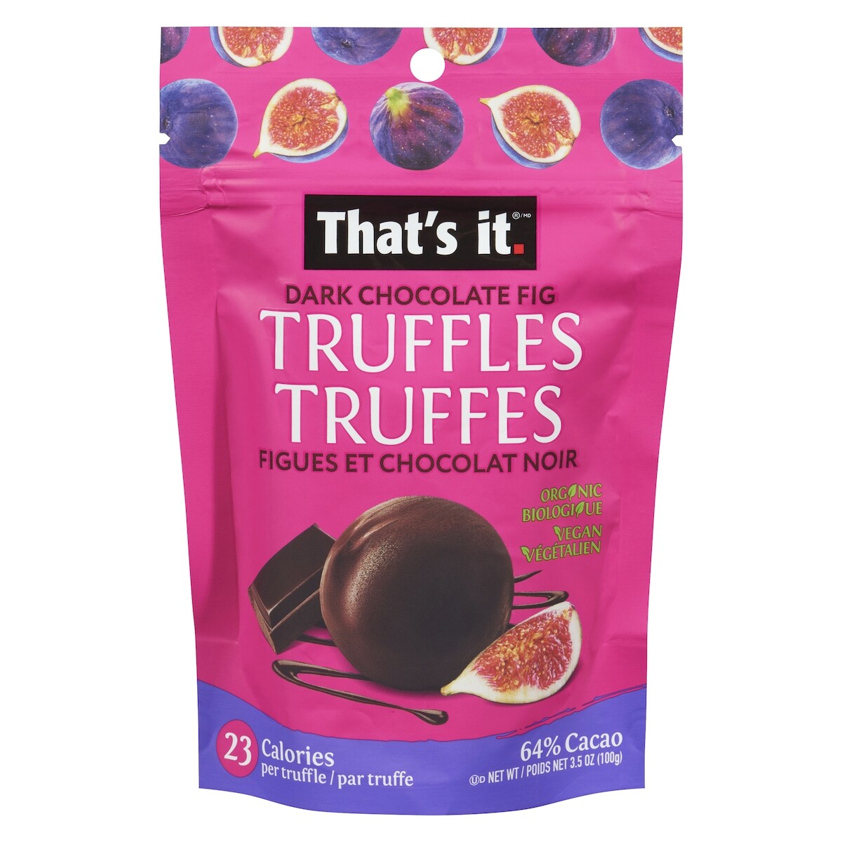 Truffe au chocolat noir biologique