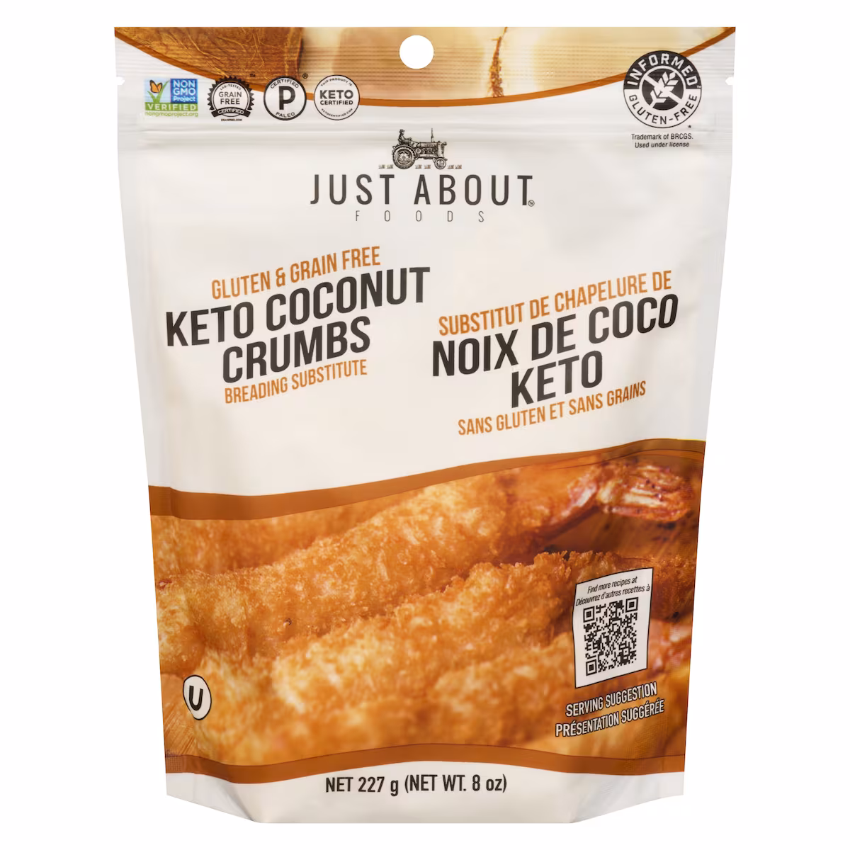 Substitut de chapelure de noix de coco sans gluten et sans grains