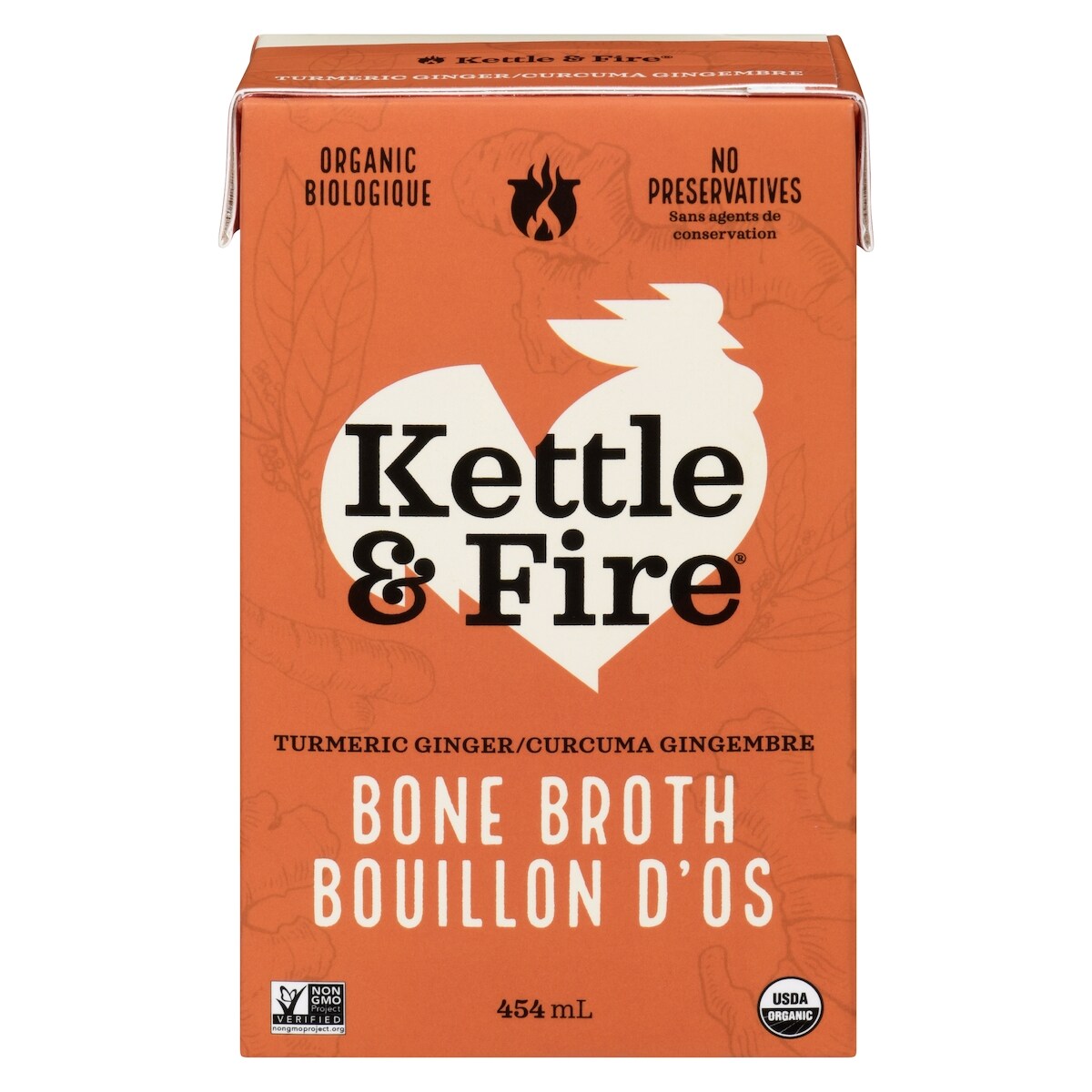 Bouillon d'os curcuma gingembre biologique