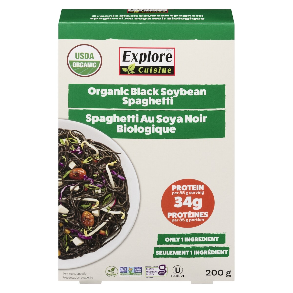 Spaghettis de haricots noirs