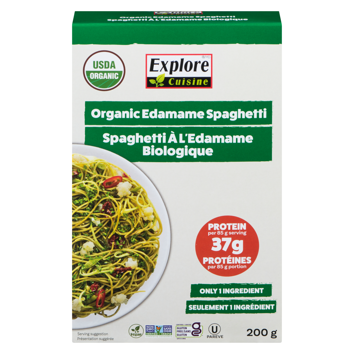 Spaghetti edamame