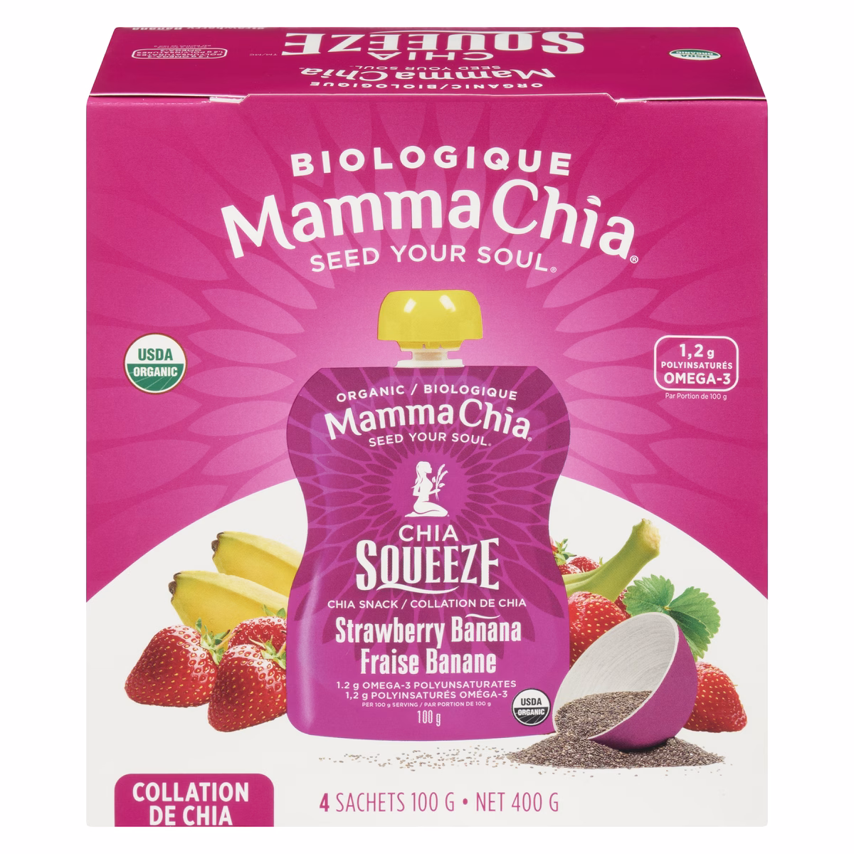 Fraise Banane Biologique Collation De Chia